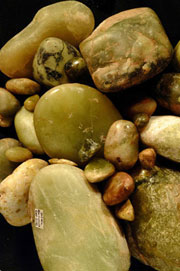 Water worn pebbles