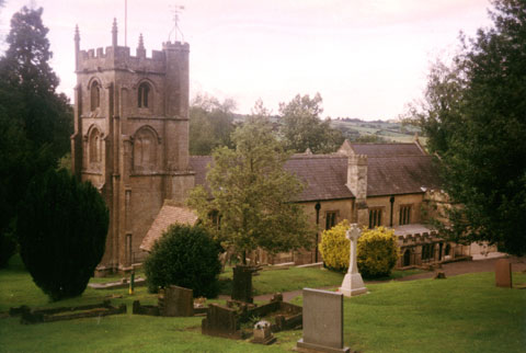 The church in Jarrett's home village of Camerton.