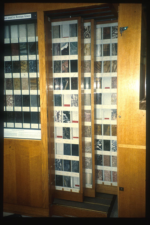 The storage and display case built for the
Corsi collection in the 1960s.