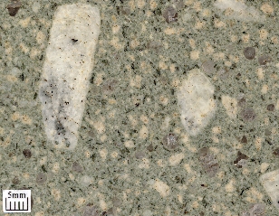 White plagioclase feldspar