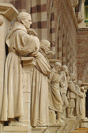 Statues in the main court